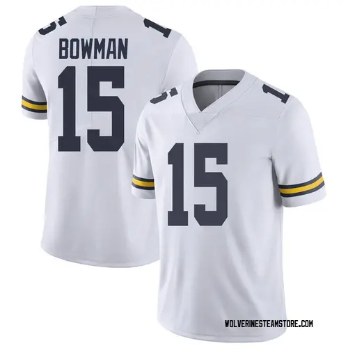 Men's Alan Bowman Michigan Wolverines Limited White Brand Jordan Football College Jersey
