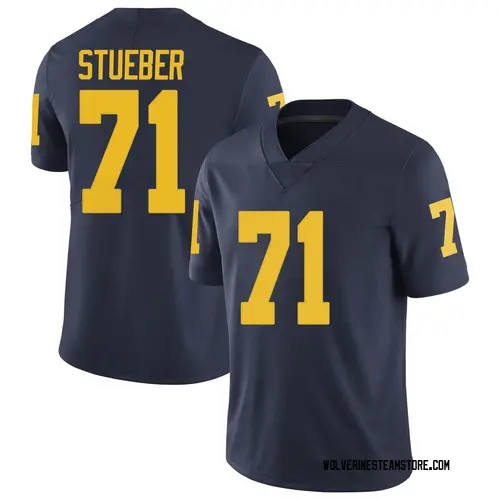 Men's Andrew Stueber Michigan Wolverines Limited Navy Brand Jordan Football College Jersey