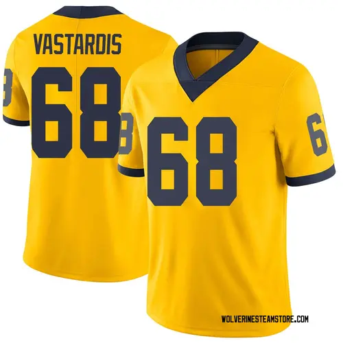 Men's Andrew Vastardis Michigan Wolverines Limited Brand Jordan Maize Football College Jersey