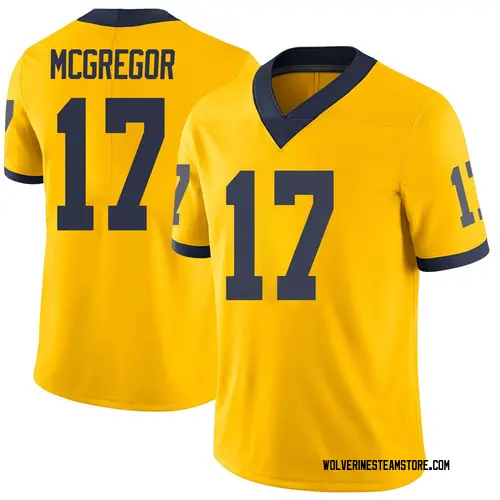 Men's Braiden McGregor Michigan Wolverines Limited Brand Jordan Maize Football College Jersey