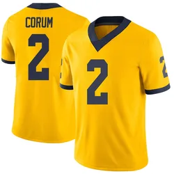 Men's Brand Jordan Blake Corum Michigan Wolverines Limited Maize Football College Jersey