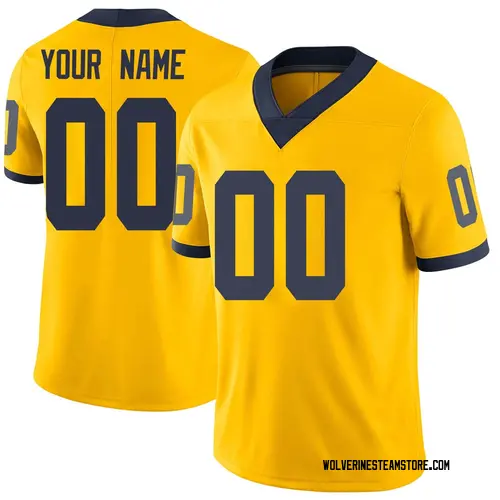 Youth Jordan Brand Navy Michigan Wolverines Custom Replica Football Jersey