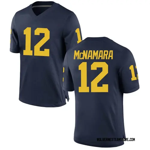 Men's Cade McNamara Michigan Wolverines Game Navy Brand Jordan Football College Jersey