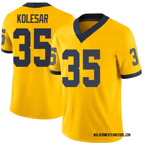 Men's Caden Kolesar Michigan Wolverines Limited Brand Jordan Maize Football College Jersey
