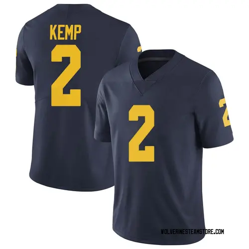 Men's Carlo Kemp Michigan Wolverines Limited Navy Brand Jordan Football College Jersey