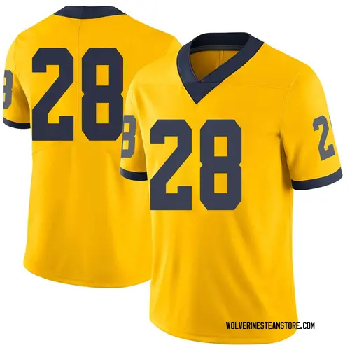 Men's Christian Turner Michigan Wolverines Limited Brand Jordan Maize Football College Jersey