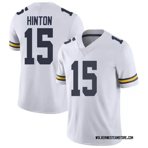 Men's Christopher Hinton Michigan Wolverines Limited White Brand Jordan Football College Jersey