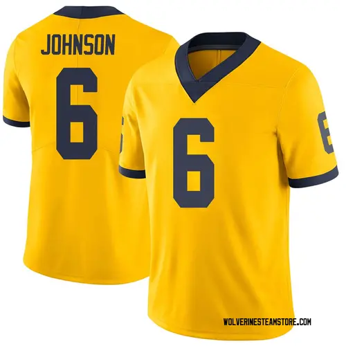 Men's Cornelius Johnson Michigan Wolverines Limited Brand Jordan Maize Football College Jersey