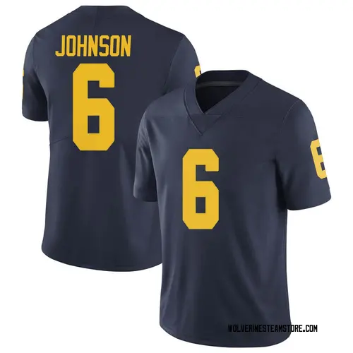 Men's Cornelius Johnson Michigan Wolverines Limited Navy Brand Jordan Football College Jersey