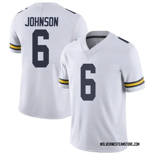 Men's Cornelius Johnson Michigan Wolverines Limited White Brand Jordan Football College Jersey