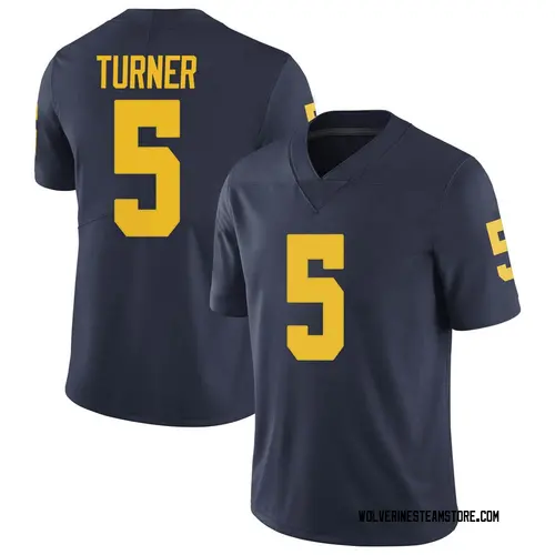 Men's DJ Turner Michigan Wolverines Limited Navy Brand Jordan Football College Jersey