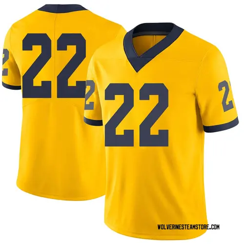 Men's Danny Hughes Michigan Wolverines Limited Brand Jordan Maize Football College Jersey