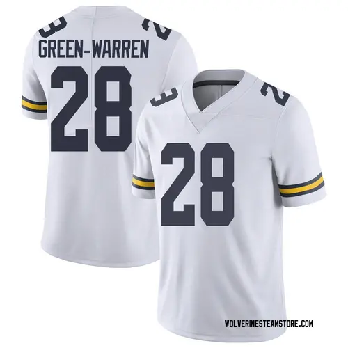 Men's Darion Green-Warren Michigan Wolverines Limited White Brand Jordan Football College Jersey