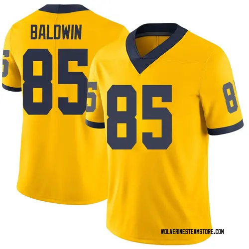 Men's Daylen Baldwin Michigan Wolverines Limited Brand Jordan Maize Football College Jersey