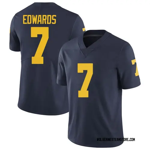 Men's Donovan Edwards Michigan Wolverines Limited Navy Brand Jordan Football College Jersey