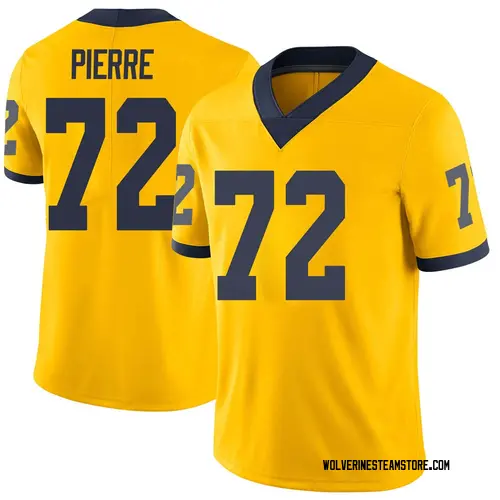 Men's Elijah Pierre Michigan Wolverines Limited Brand Jordan Maize Football College Jersey