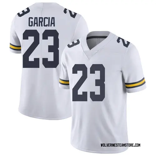 Men's Gaige Garcia Michigan Wolverines Limited White Brand Jordan Football College Jersey
