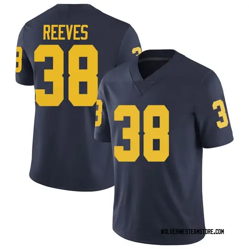 Men's Geoffrey Reeves Michigan Wolverines Limited Navy Brand Jordan Football College Jersey