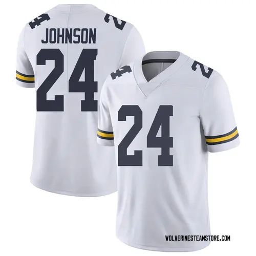 Men's George Johnson Michigan Wolverines Limited White Brand Jordan Football College Jersey