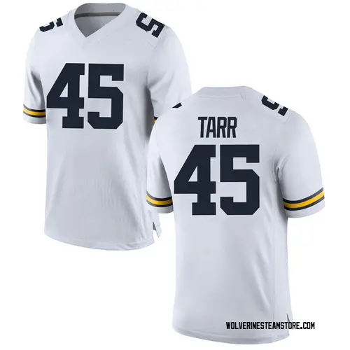 Men's Greg Tarr Michigan Wolverines Game White Brand Jordan Football College Jersey