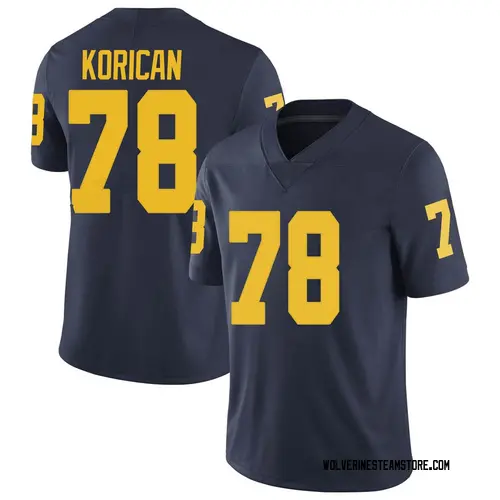 Men's Griffin Korican Michigan Wolverines Limited Navy Brand Jordan Football College Jersey