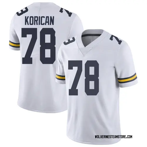 Men's Griffin Korican Michigan Wolverines Limited White Brand Jordan Football College Jersey