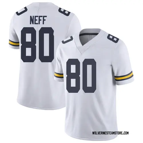Men's Hunter Neff Michigan Wolverines Limited White Brand Jordan Football College Jersey