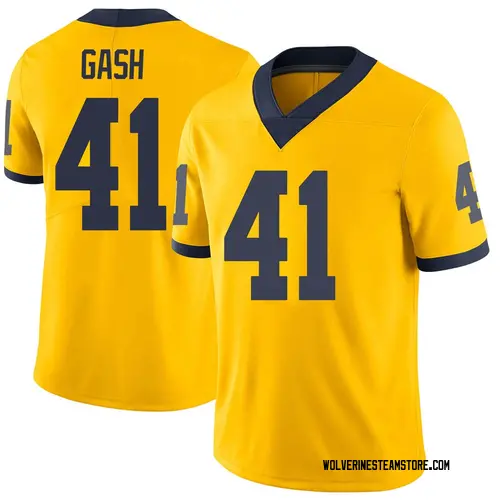Men's Isaiah Gash Michigan Wolverines Limited Brand Jordan Maize Football College Jersey