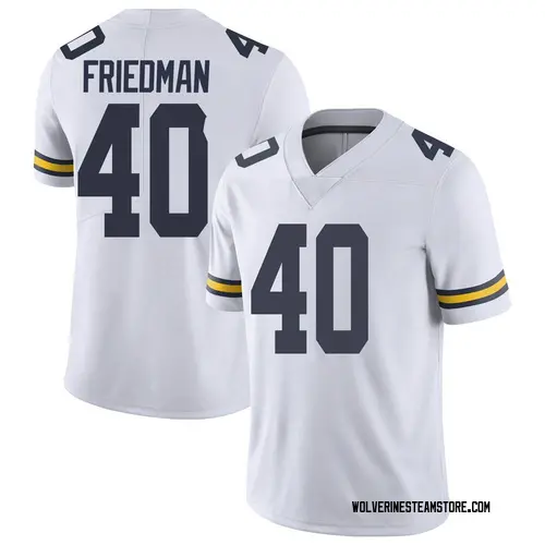 Men's Jake Friedman Michigan Wolverines Limited White Brand Jordan Football College Jersey