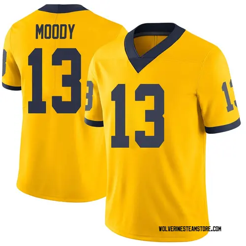 Men's Jake Moody Michigan Wolverines Limited Brand Jordan Maize Football College Jersey