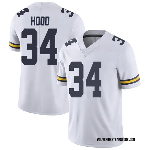 Men's Jaydon Hood Michigan Wolverines Limited White Brand Jordan Football College Jersey