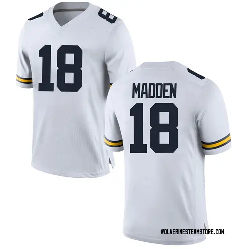 Men's Jesse Madden Michigan Wolverines Game White Brand Jordan Football College Jersey