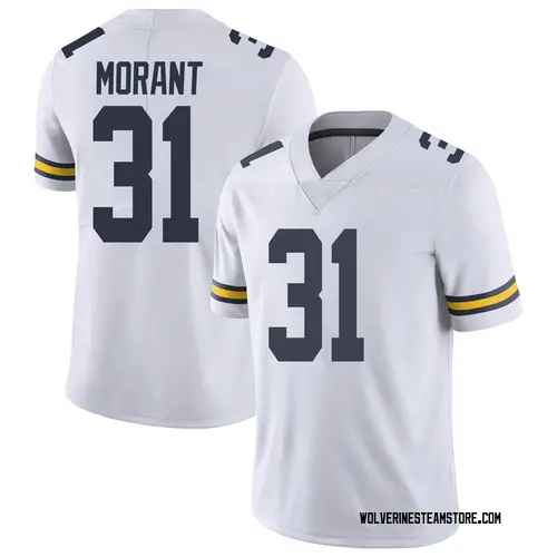 Men's Jordan Morant Michigan Wolverines Limited White Brand Jordan Football College Jersey