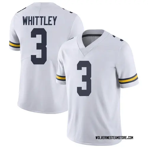 Men's Jordan Whittley Michigan Wolverines Limited White Brand Jordan Football College Jersey