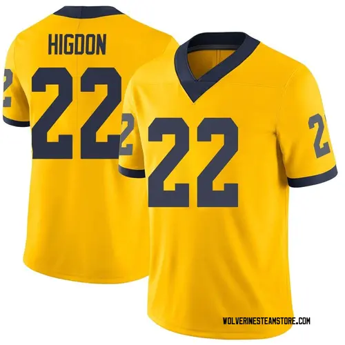 Men's Karan Higdon Michigan Wolverines Limited Brand Jordan Maize Football College Jersey