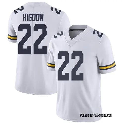 Men's Karan Higdon Michigan Wolverines Limited White Brand Jordan Football College Jersey