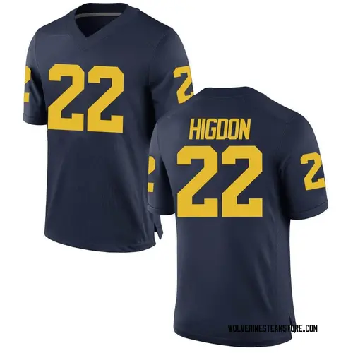 Men's Karan Higdon Michigan Wolverines Replica Navy Brand Jordan Football College Jersey