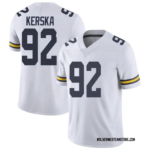 Men's Karl Kerska Michigan Wolverines Limited White Brand Jordan Football College Jersey
