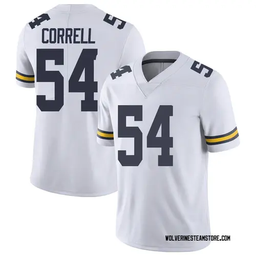 Men's Kraig Correll Michigan Wolverines Limited White Brand Jordan Football College Jersey