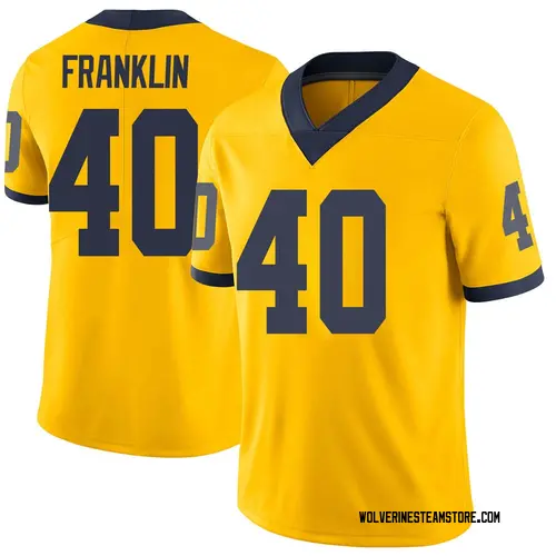 Men's Leon Franklin Michigan Wolverines Limited Brand Jordan Maize Football College Jersey