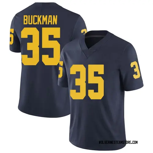 Men's Luke Buckman Michigan Wolverines Limited Navy Brand Jordan Football College Jersey