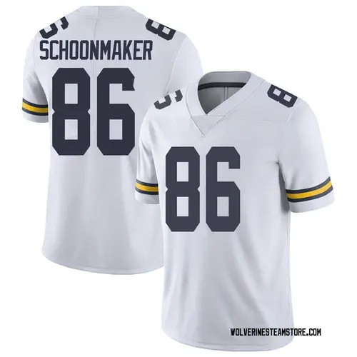 Men's Luke Schoonmaker Michigan Wolverines Limited White Brand Jordan Football College Jersey