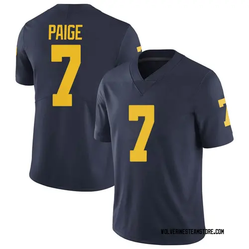 Men's Makari Paige Michigan Wolverines Limited Navy Brand Jordan Football College Jersey