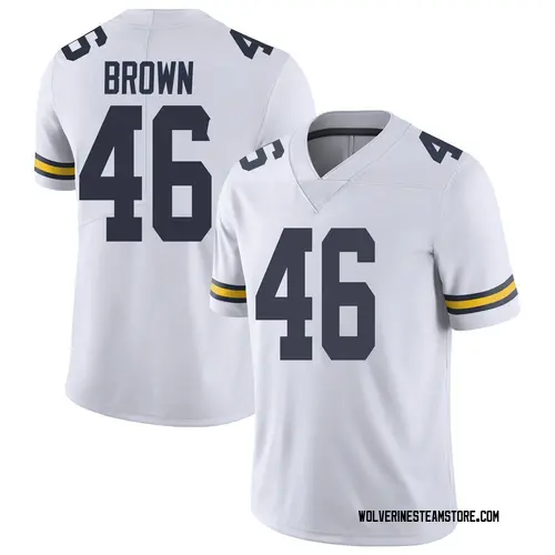 Men's Matt Brown Michigan Wolverines Limited White Brand Jordan Football College Jersey