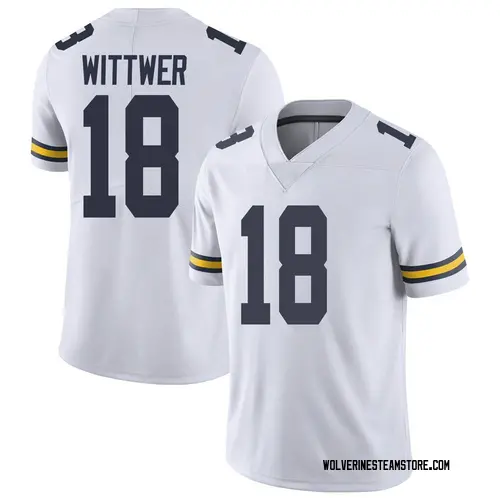 Men's Max Wittwer Michigan Wolverines Limited White Brand Jordan Football College Jersey