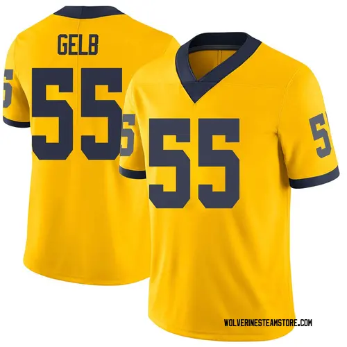 Men's Mica Gelb Michigan Wolverines Limited Brand Jordan Maize Football College Jersey