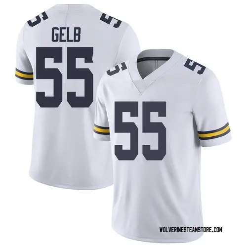 Men's Mica Gelb Michigan Wolverines Limited White Brand Jordan Football College Jersey