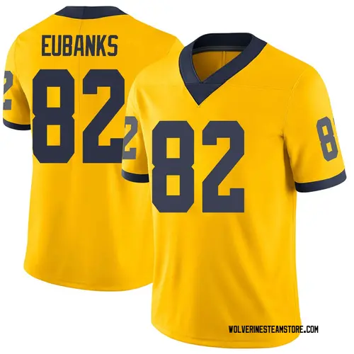 Men's Nick Eubanks Michigan Wolverines Limited Brand Jordan Maize Football College Jersey