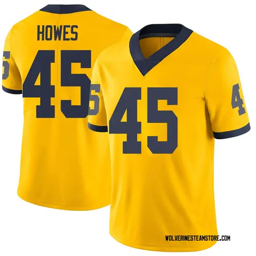 Men's Noah Howes Michigan Wolverines Limited Brand Jordan Maize Football College Jersey