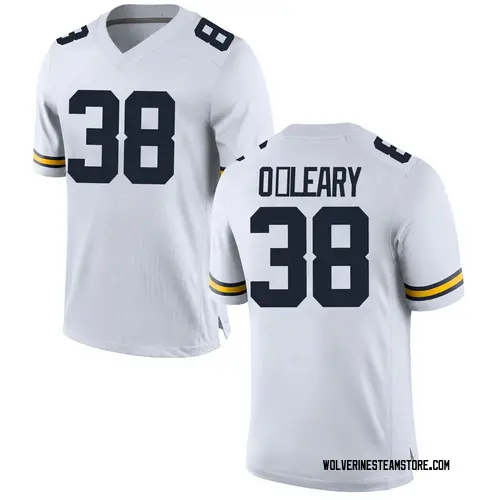 Men's Peyton O'Leary Michigan Wolverines Replica White Brand Jordan Football College Jersey
